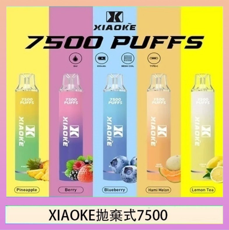 XIAOKE拋棄式7500 梟客XIAOKE一次性電子菸拋棄式7500口